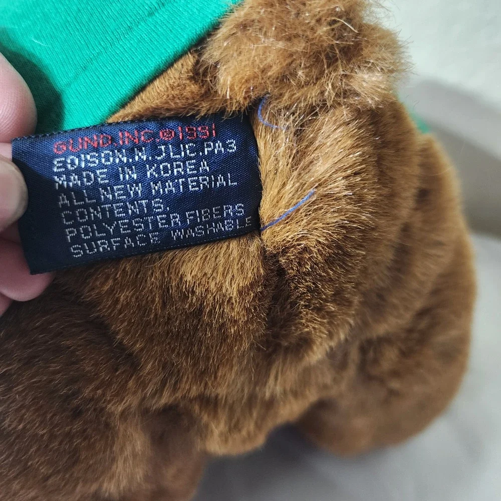 Vintage 1991 Gund Lands End Coach Teddy‎ Bear Limited Edition Plush Whistle Hat